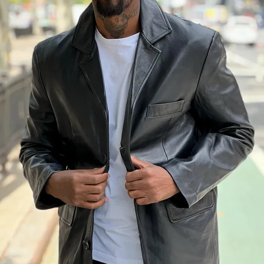 Men's Leather Blazer Jackets & Coats