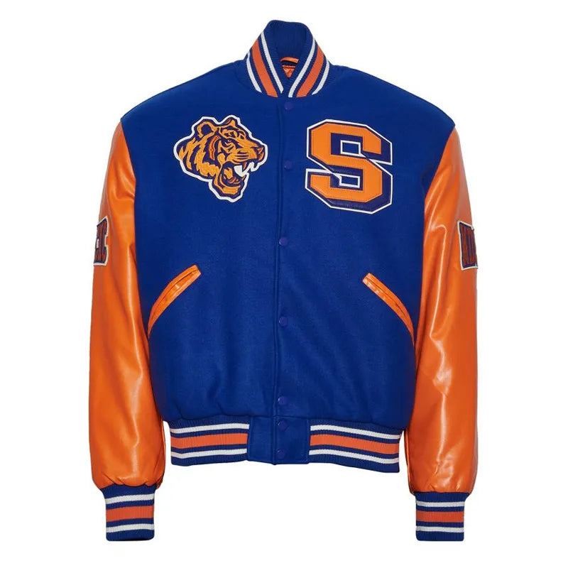 Savannah State University Royal and Orange Varsity Jacket