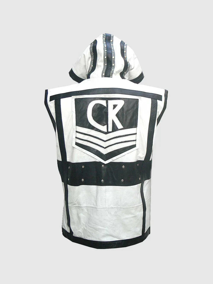 Black & White Leather Vest
