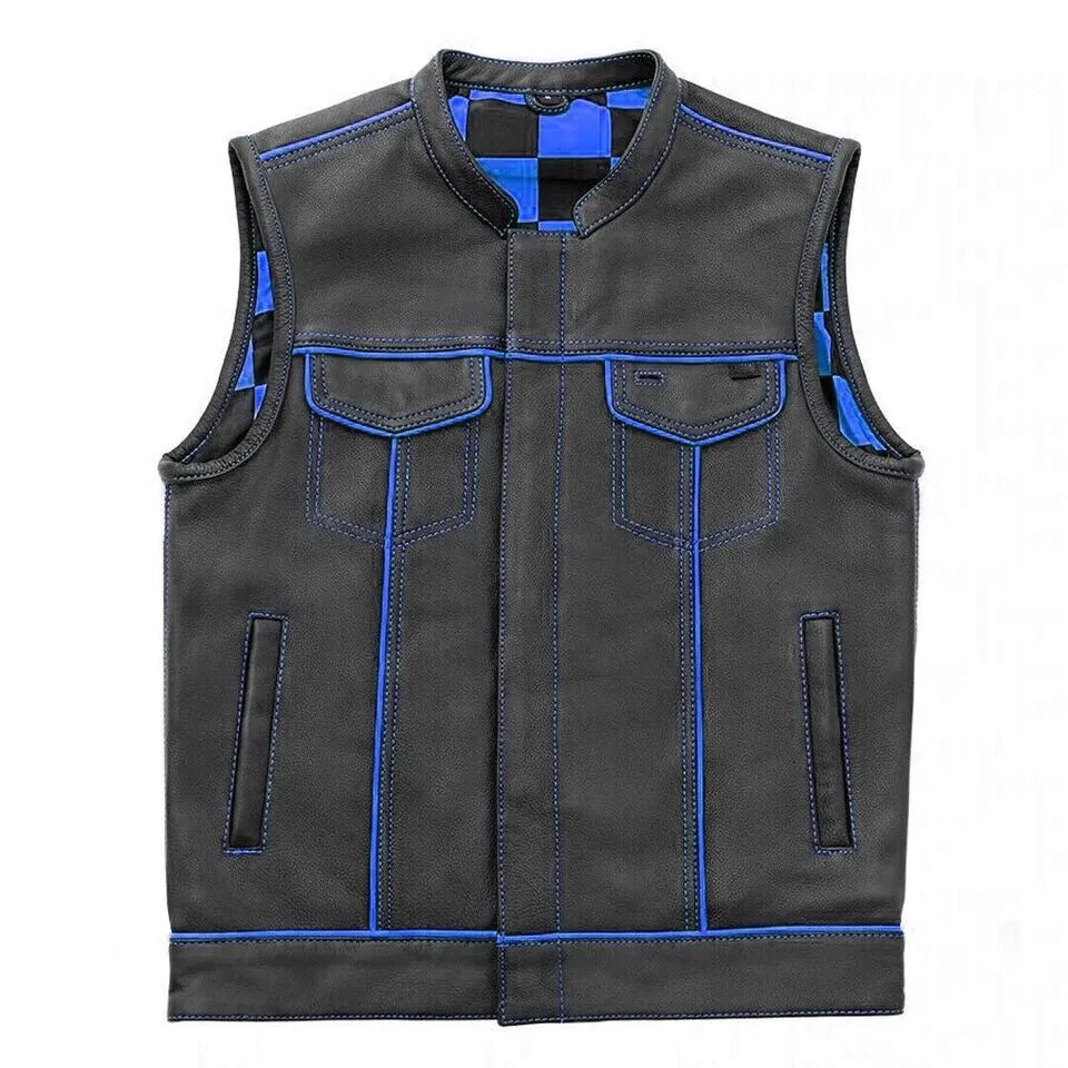 Sialkot Leathers Men’s Café Racer Vest – Minimalist Urban Rider Edition