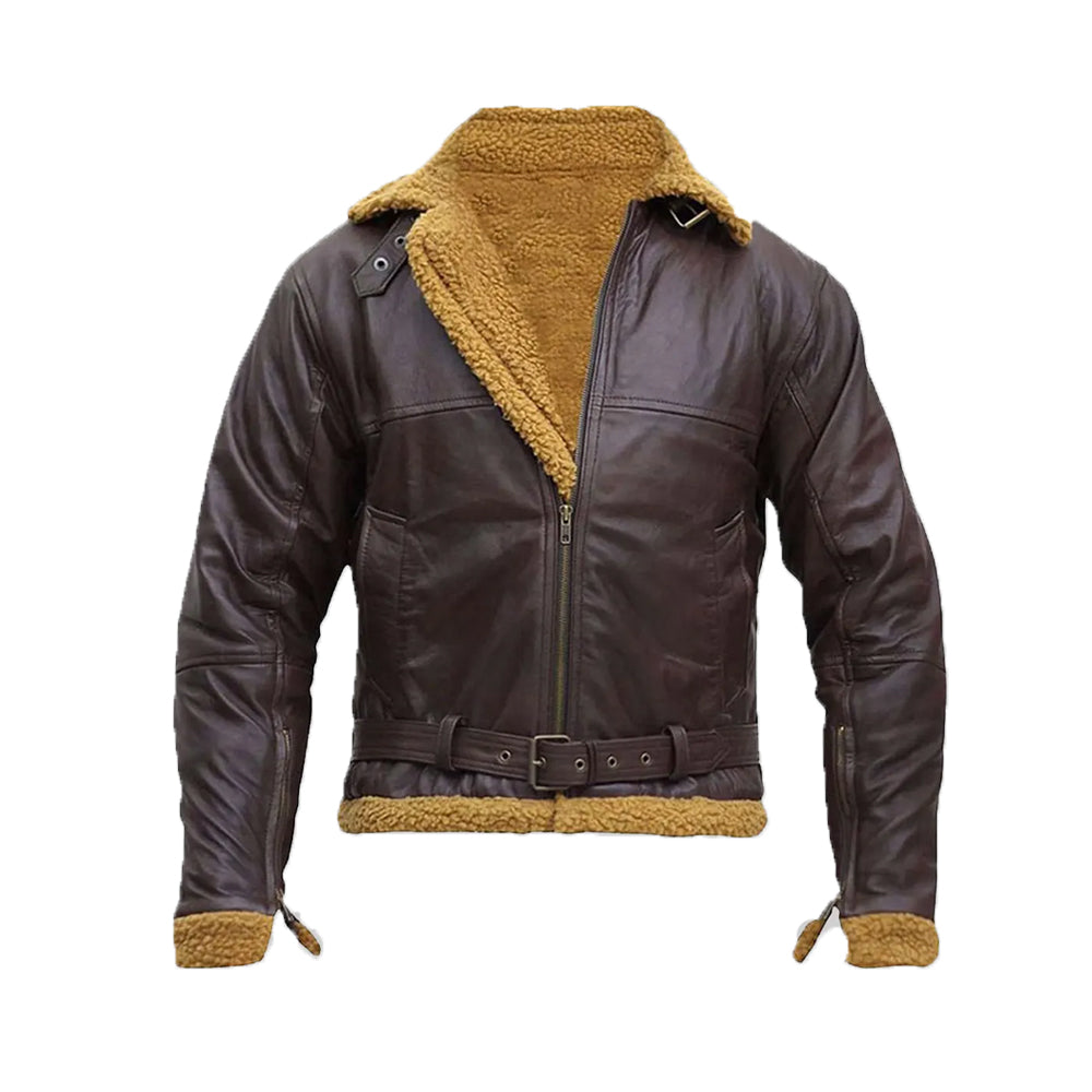 Bart B-3 Shearling Brown Leather Aviator Jacket